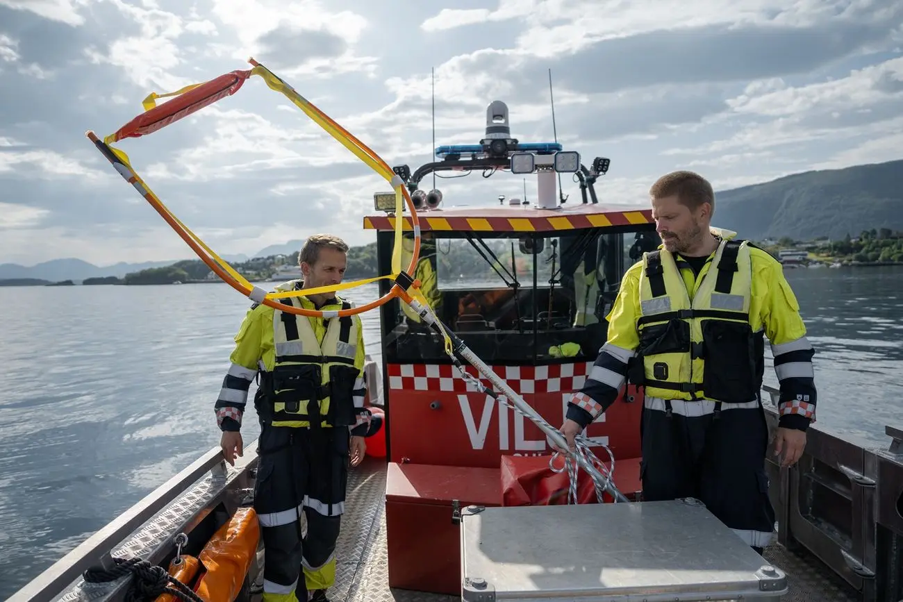 SB Redningssystem i bruk på båt